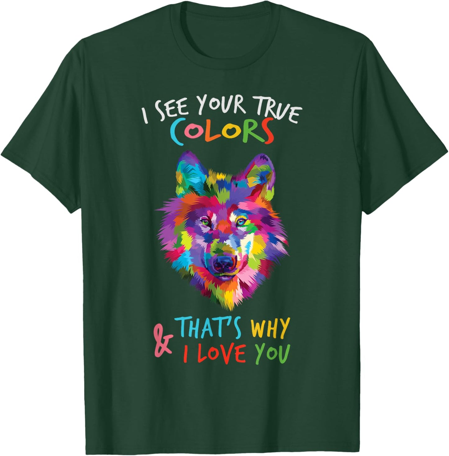 Autism Awareness Wolf It's Ok to be Different Autism T-Shirt - T-Shirt | Forest