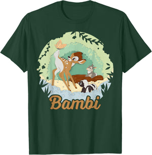 Disney Bambi Thumper And Flower Paper Cut Portrait T-Shirt - T-Shirt | Forest