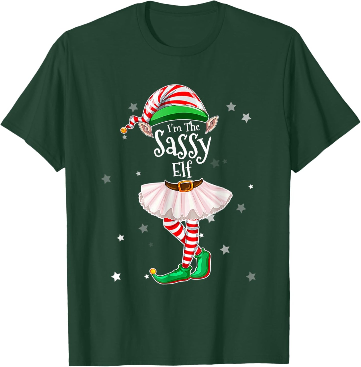 I'm The Sassy Elf Matching Christmas Costume Shirt T-Shirt - T-Shirt | Forest