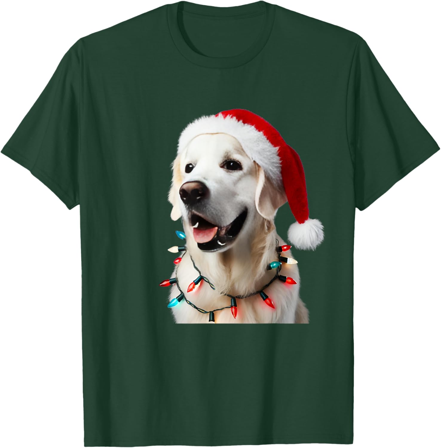 Christmas English Cream Golden Retriever Mom Dog Puppy Xmas T-Shirt - T-Shirt | Forest