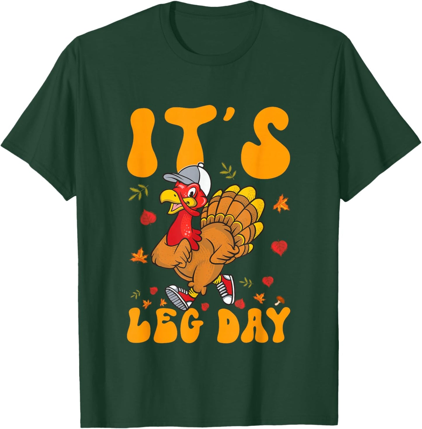 Turkey Trot Gear Costume Kids Thanksgiving Turkey Running T-Shirt - T-Shirt | Forest