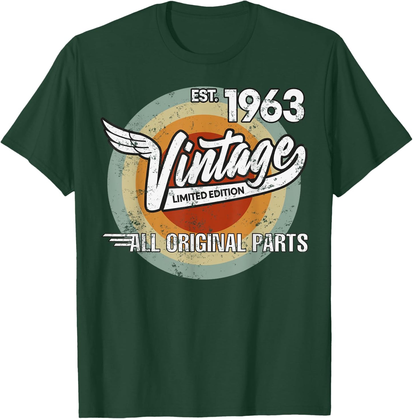 1963 Born Made in 1963 Vintage Biker Birthday Gifts T-Shirt - T-Shirt | Forest