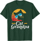 Cat Grandpa Vintage Eighties Style Cat Retro Sunglasses T-Shirt - T-Shirt | Forest