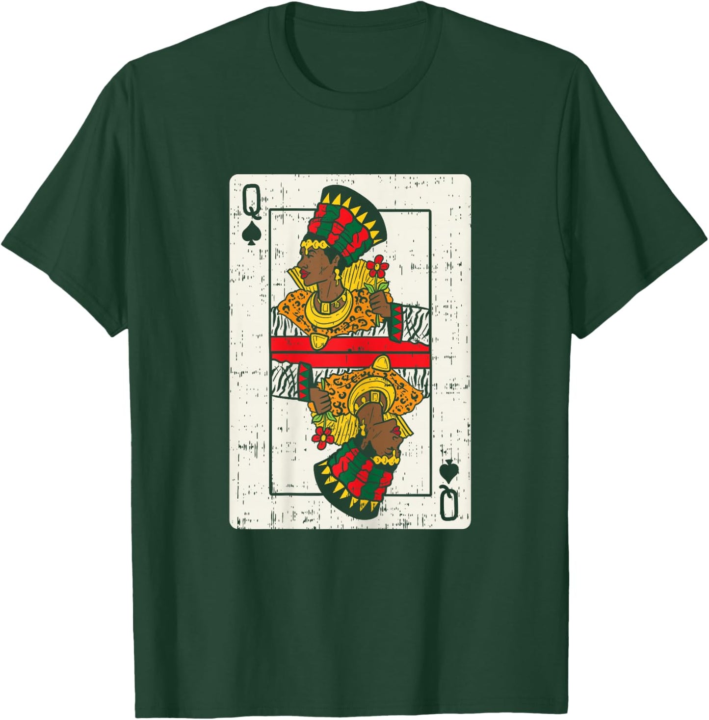 African Queen Card Melanin Black Pride Halloween BLM Women T-Shirt - T-Shirt | Forest