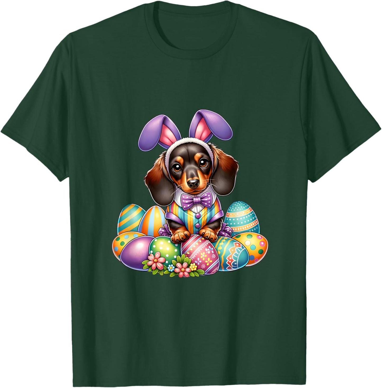 Funny Easter Day Dachshund Bunny Costume T-Shirt - T-Shirt | Forest