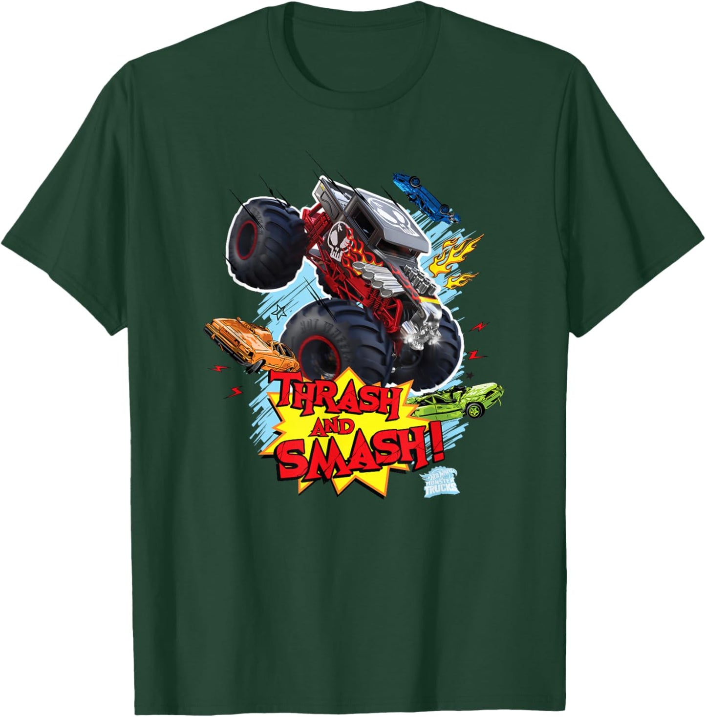 Hot Wheels Monster Trucks - Trash and Smash T-Shirt - T-Shirt | Forest