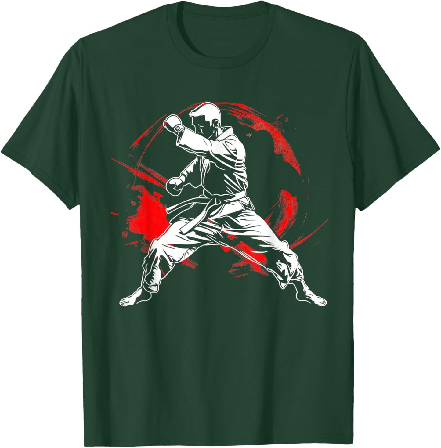 Martial arts karate fan Dynamic MMA Design T-Shirt - T-Shirt | Forest