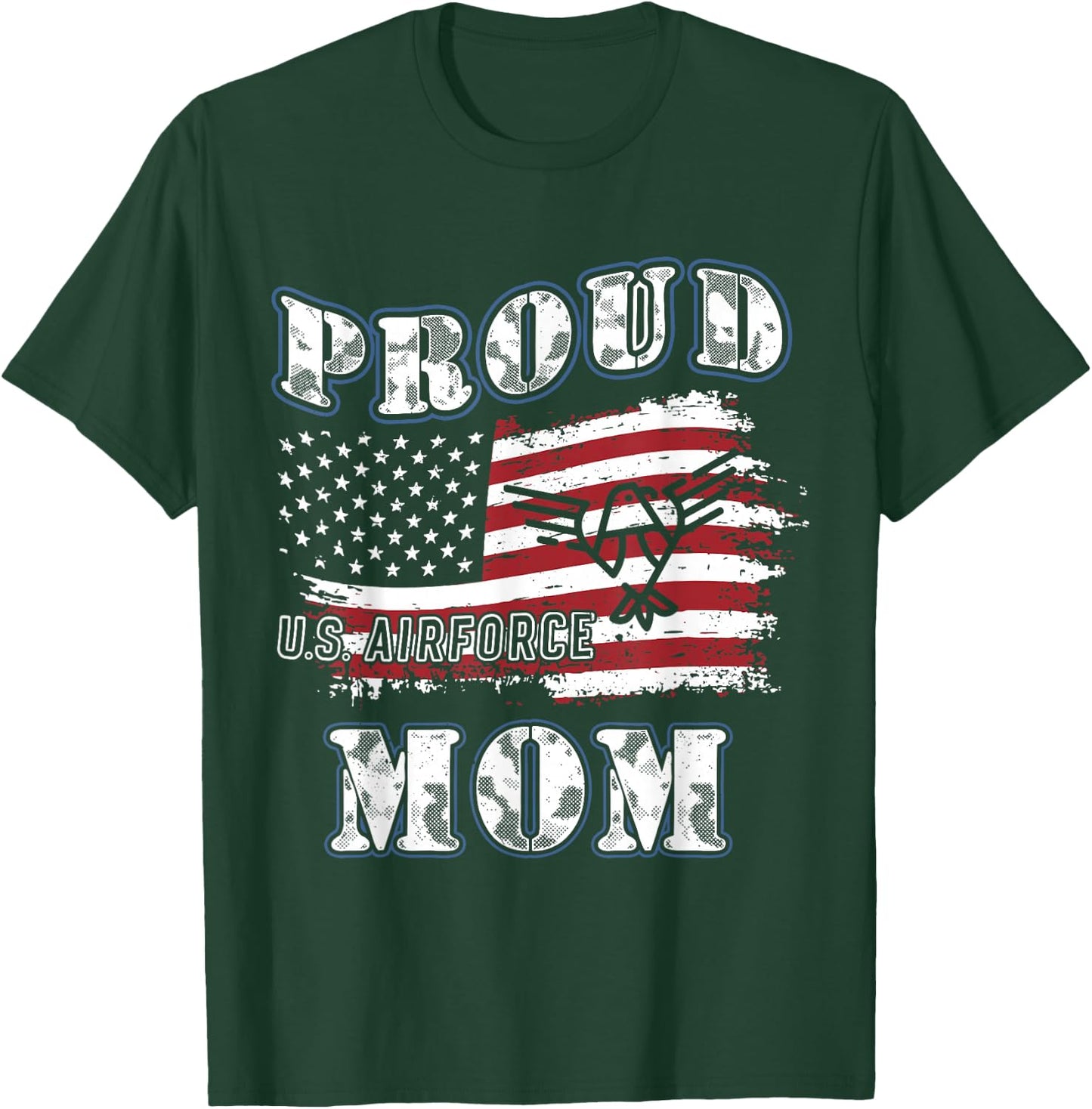 US Air Force Mom's Gift Proud Army Mom T-Shirt - T-Shirt | Forest