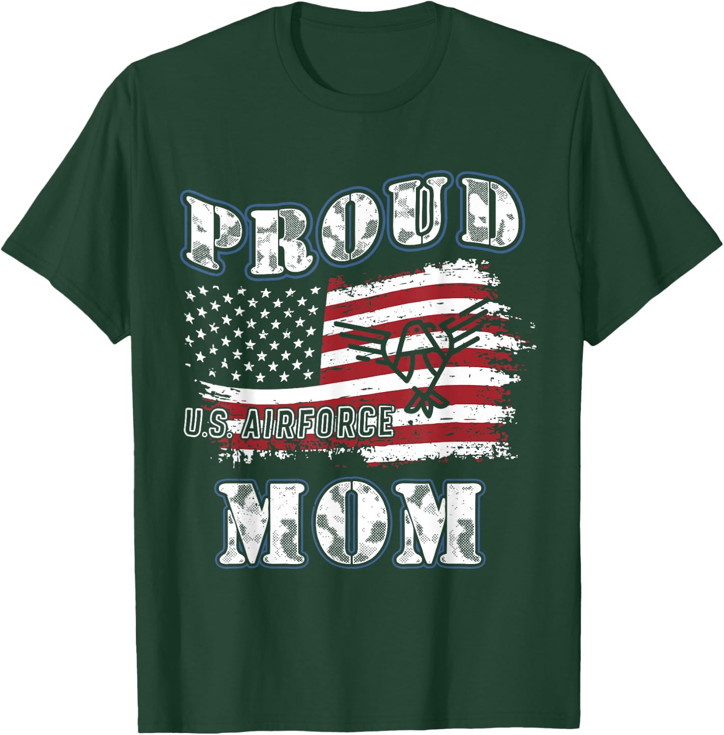 US Air Force Mom's Gift Proud Army Mom T-Shirt - T-Shirt | Forest