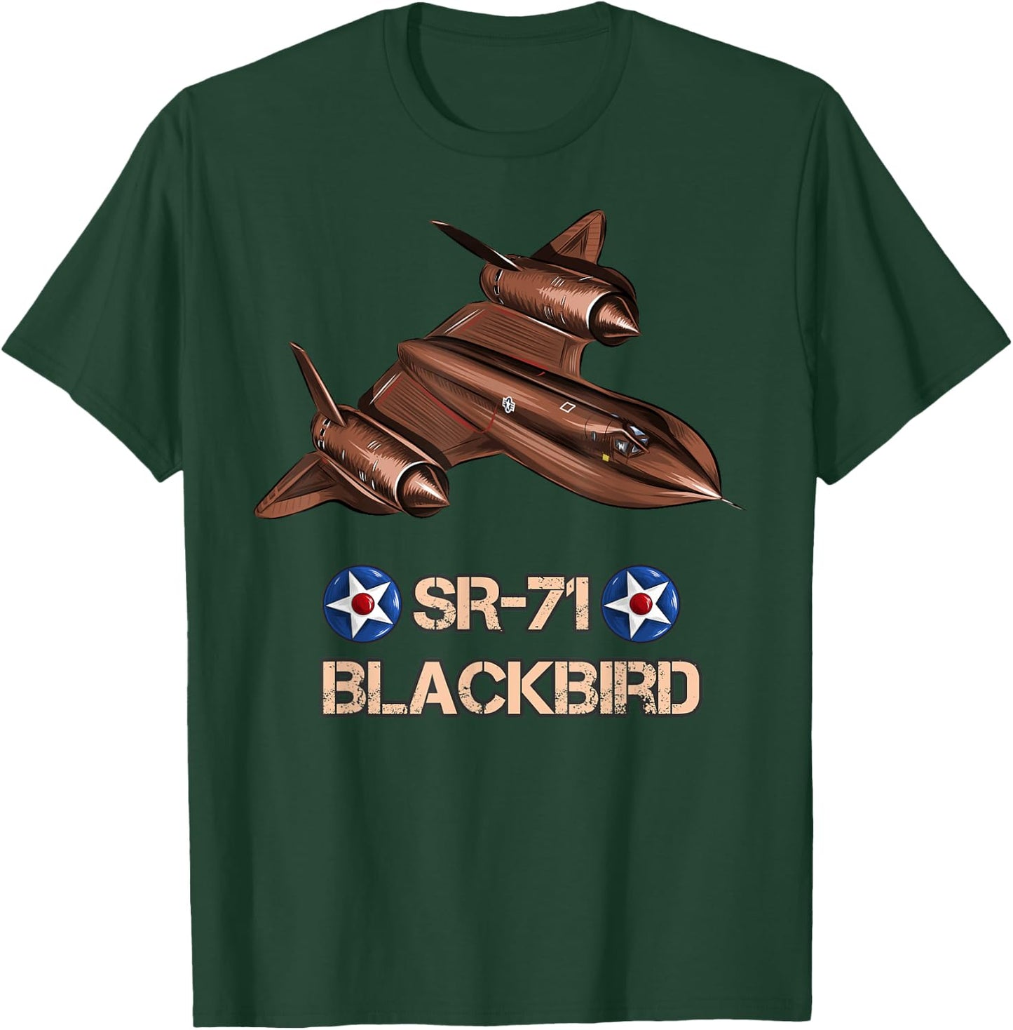 American Reconnaissance Aircraft SR71 Blackbird T-Shirt - T-Shirt | Forest