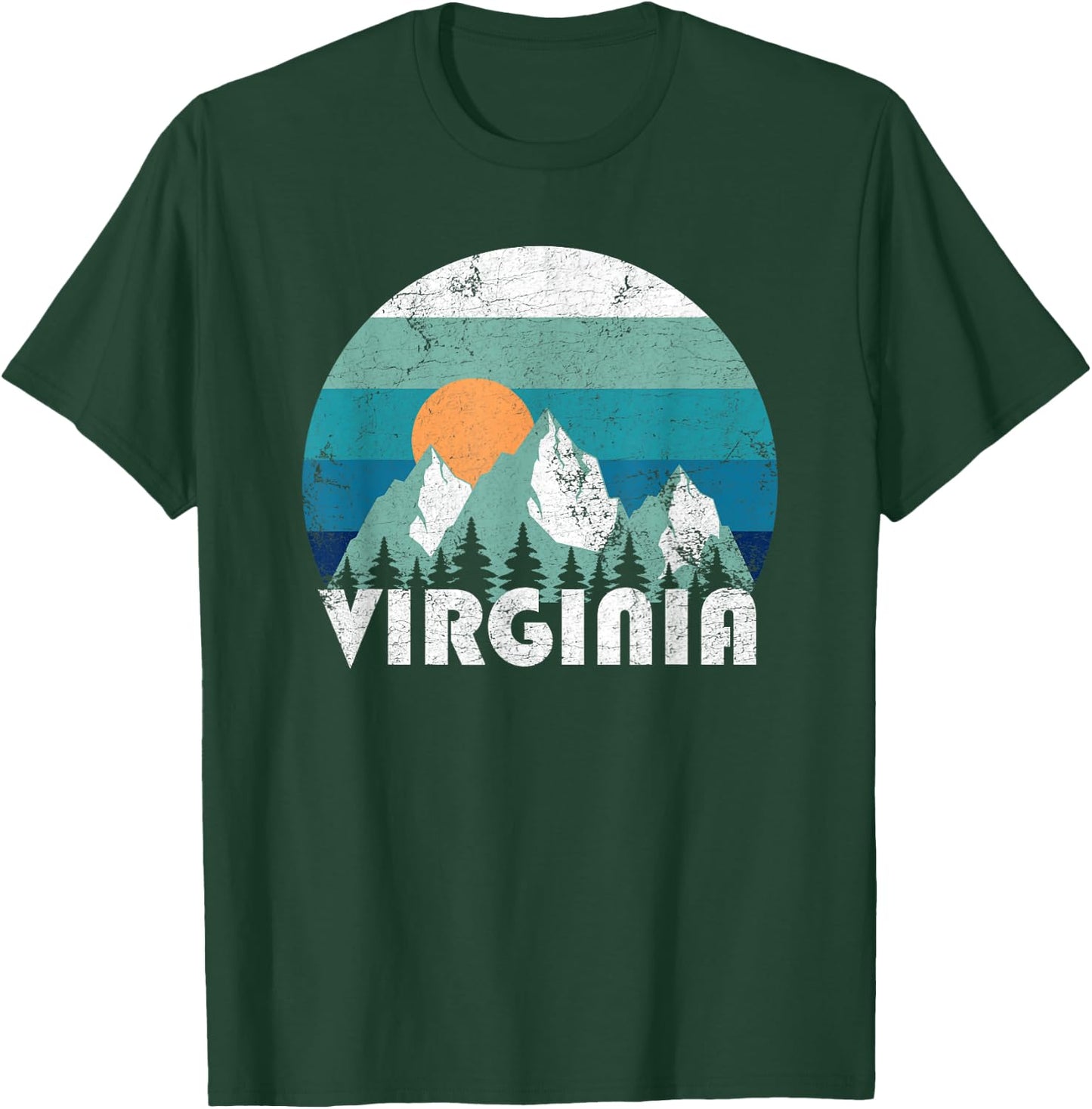 Virginia State Retro Vintage T-Shirt - T-Shirt | Forest