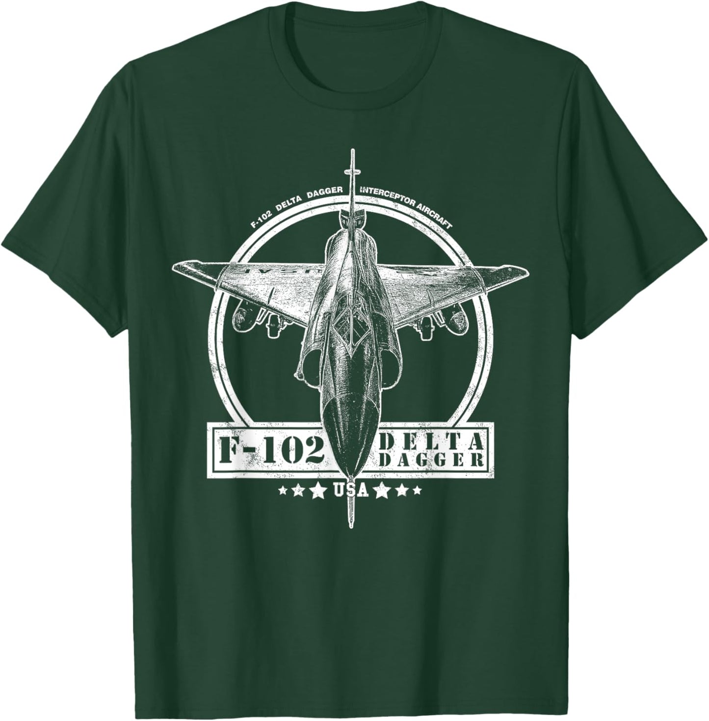 F-102 Delta Dagger Aircraft T-Shirt - T-Shirt | Forest