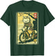 Japanese Samurai Cat on Motorcycle Kawaii Ninja Cat T-Shirt - T-Shirt | Forest