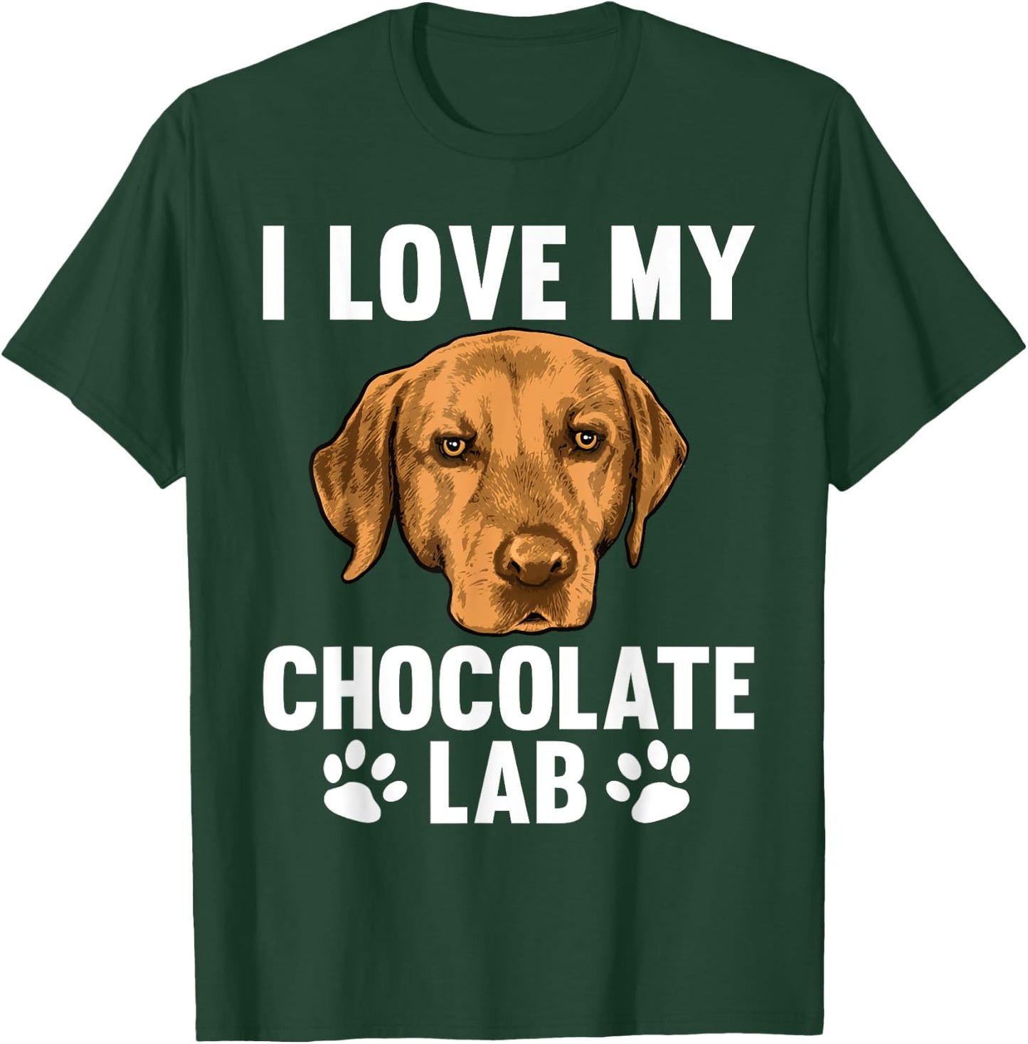 Cute Chocolate Lab Design Women Labrador Retriever T-Shirt - T-Shirt | Forest