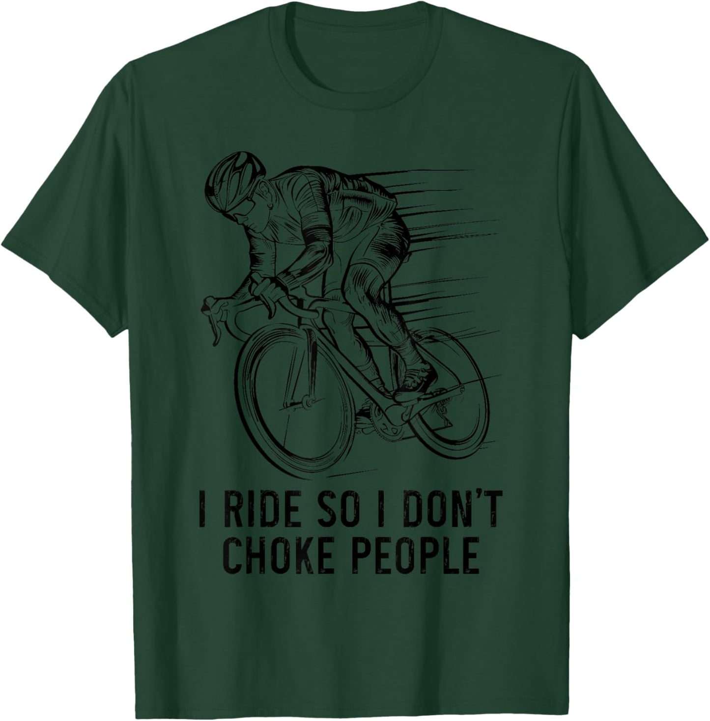 Cycling Road Bike Funny Bicycle Cyclist T-Shirt - T-Shirt | Forest