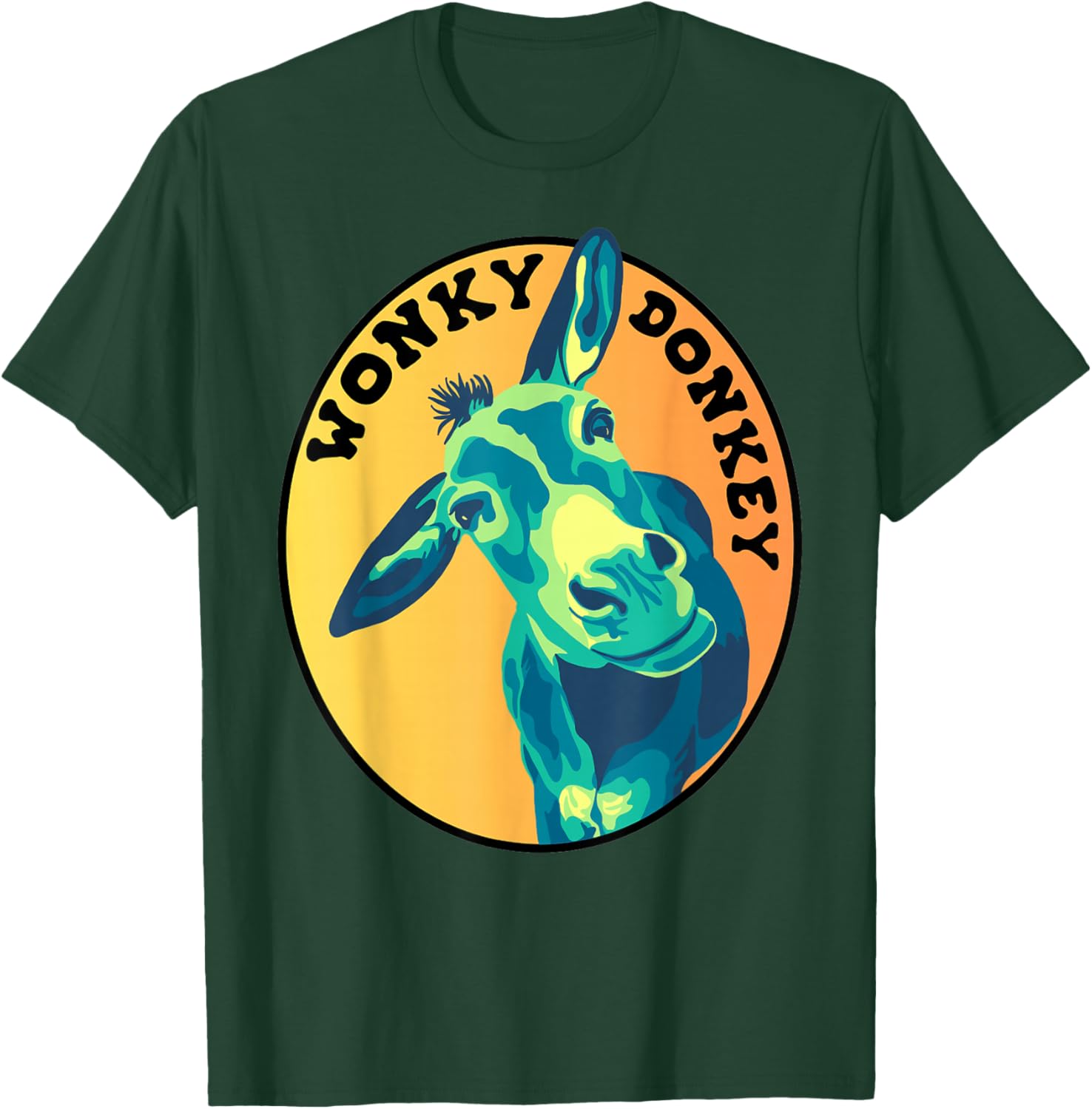 Slightly Unhinged Heather Wonky Donkey T-Shirt - T-Shirt | Forest