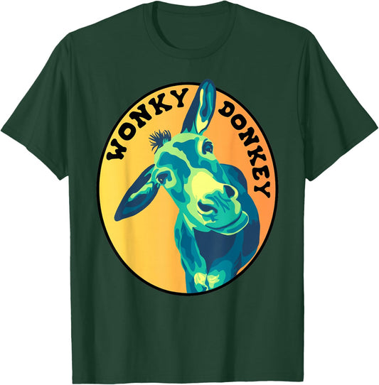 Slightly Unhinged Heather Wonky Donkey T-Shirt - T-Shirt | Forest