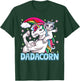 Dadacorn Dad Funny Unicorn Dad Papacorn Dadicorn T-Shirt - T-Shirt | Forest