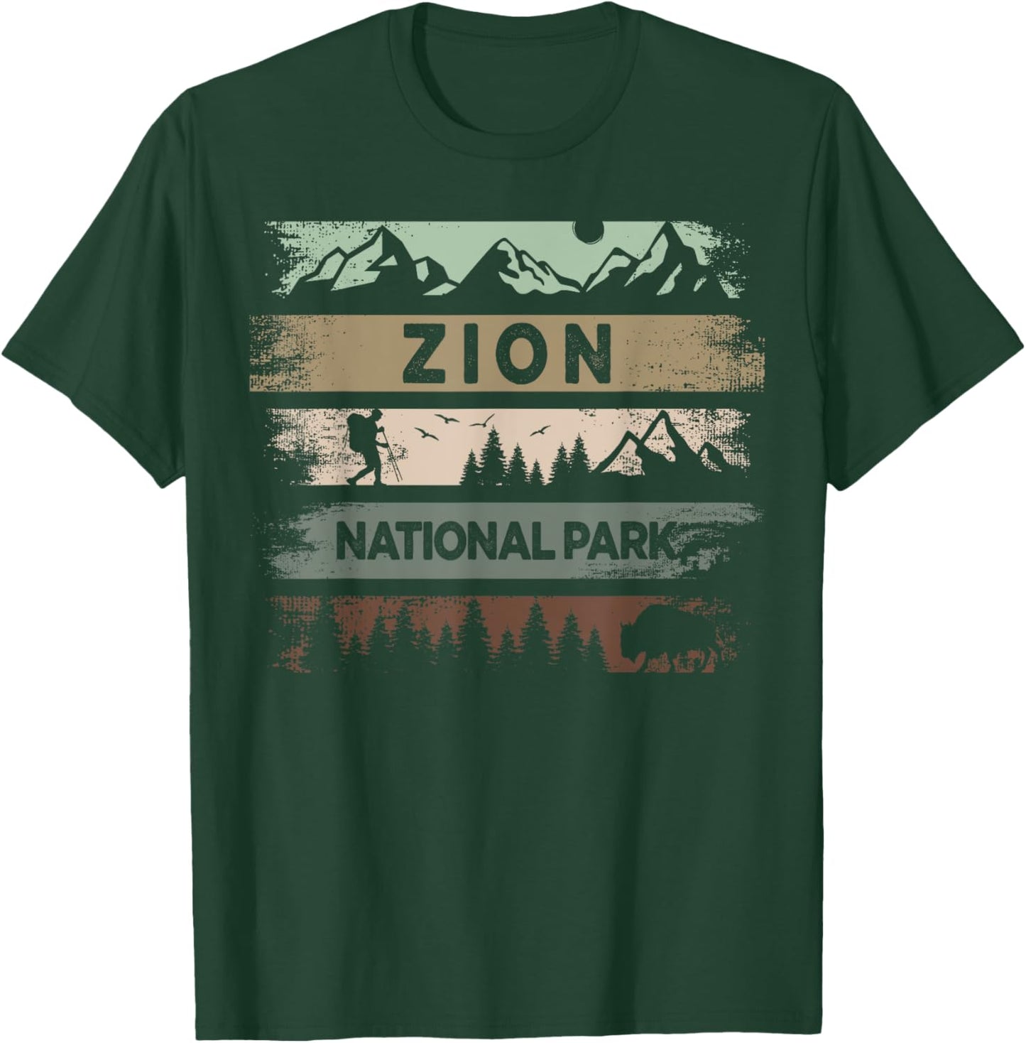 Retro Zion National Park Zion Nature Park US Vintage Zion T-Shirt - T-Shirt | Forest
