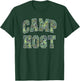 Camo CAMP HOST Summer Campfire Staff Squad Director Team T-Shirt - T-Shirt | Forest
