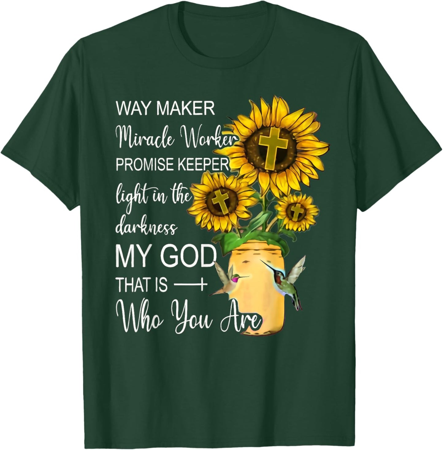 Way Maker Waymaker Promise Keeper Miracle Worker Christian T-Shirt - T-Shirt | Forest