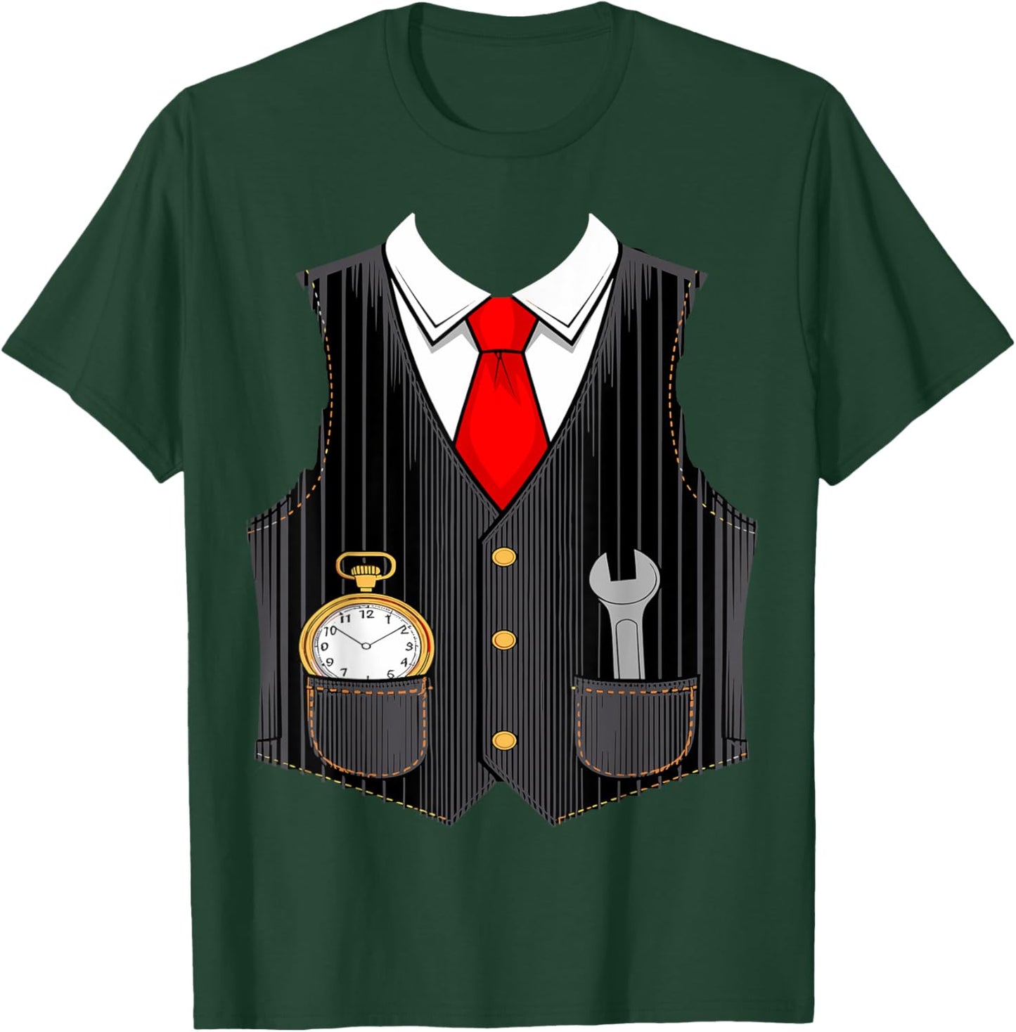 Halloween Train conductor costume for kids men women T-Shirt - T-Shirt | Forest