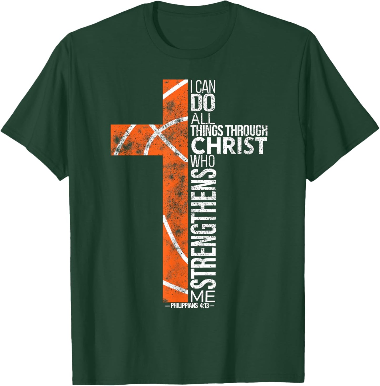 Men Christian Basketball Boys Player Religious Team Coach T-Shirt - T-Shirt | Forest