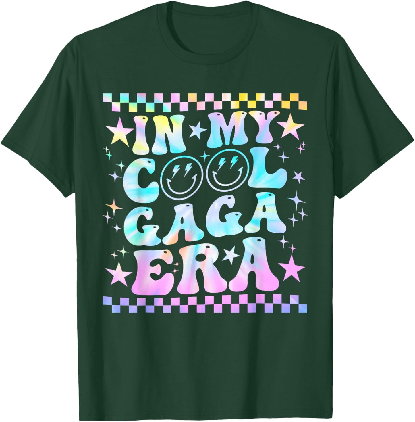 Tie Dye Groovy In My Cool Gaga Era Funny Family T-Shirt - T-Shirt | Forest