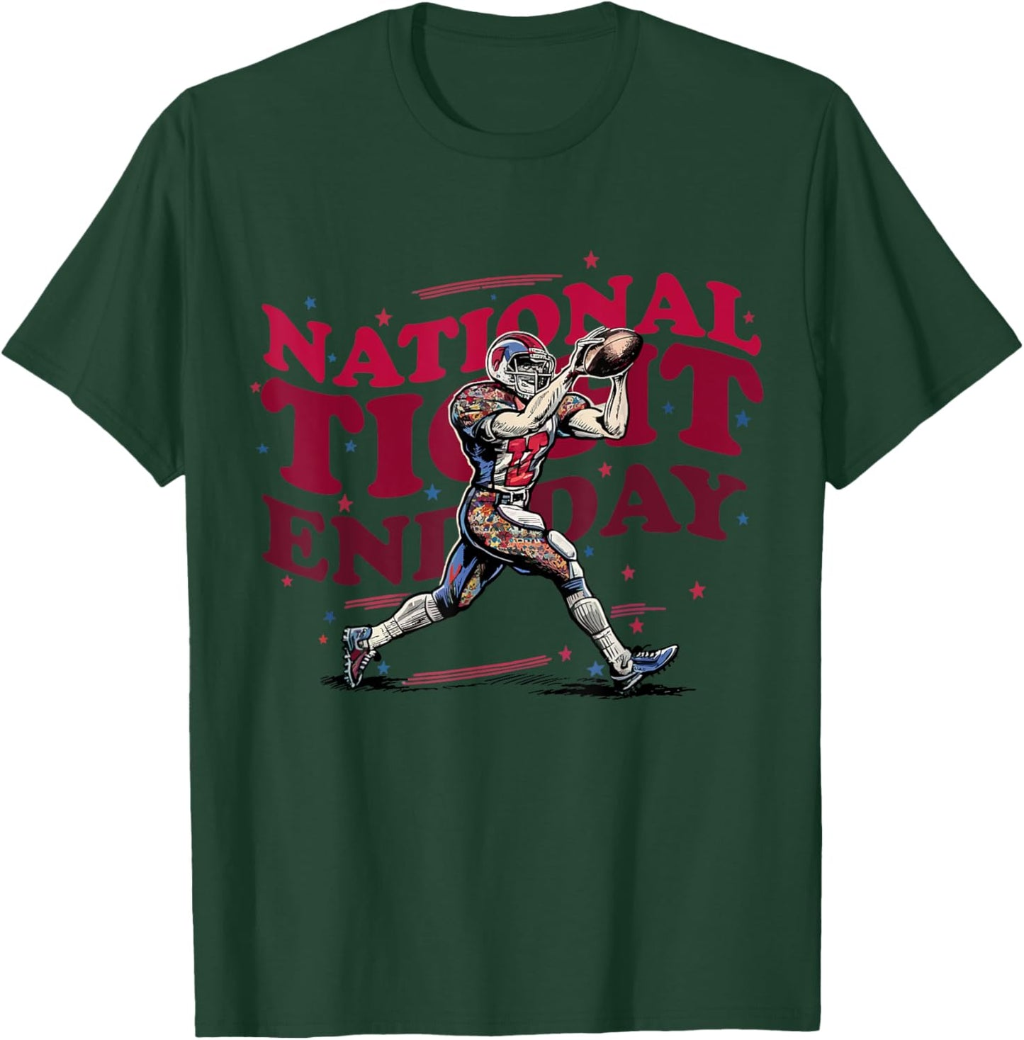 National Tight End Day American Football Lovers Men Women's T-Shirt - T-Shirt | Forest