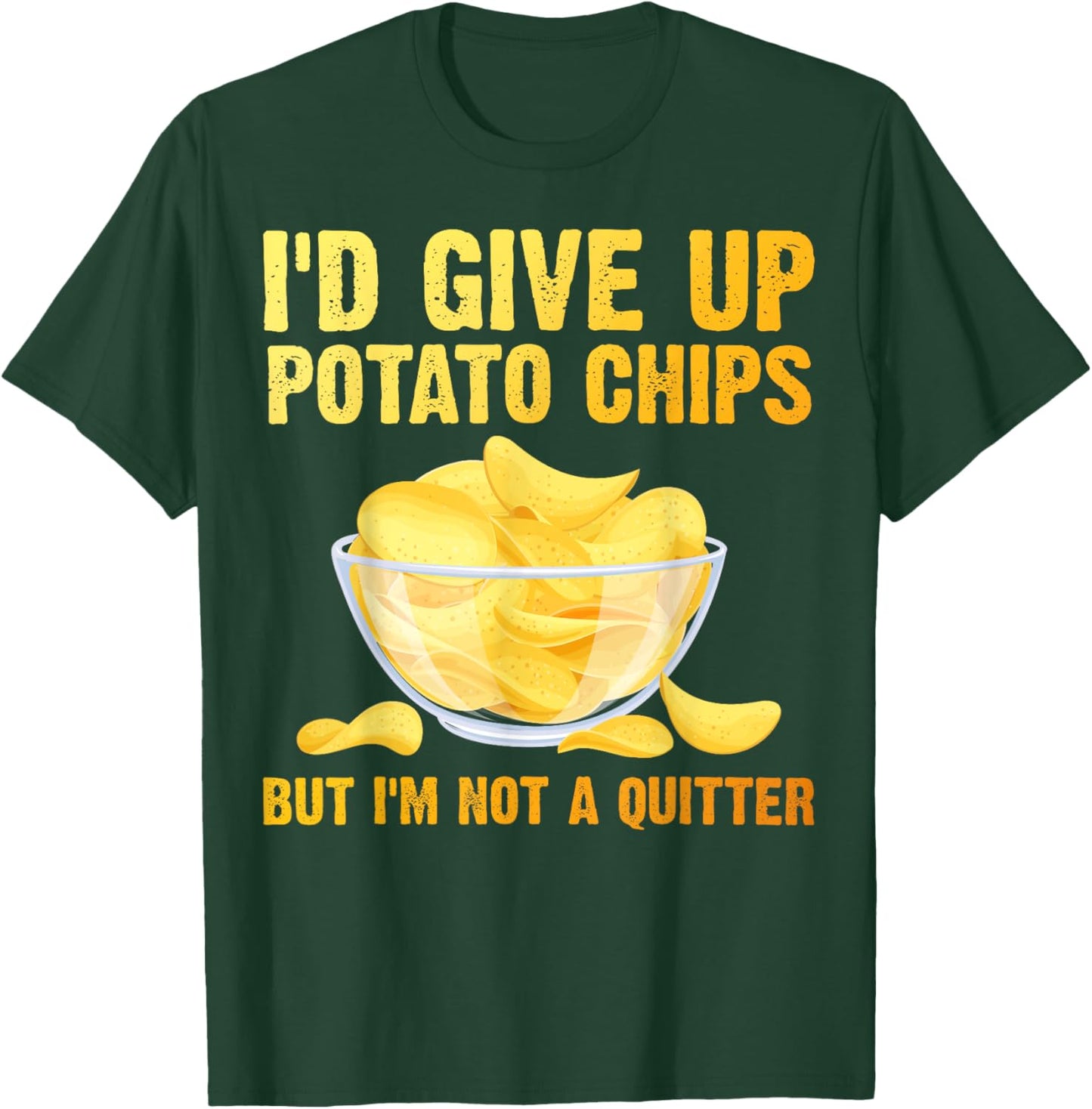 Funny Potato Chips Art Women Kids Bag of Chips Lover T-Shirt - T-Shirt | Forest