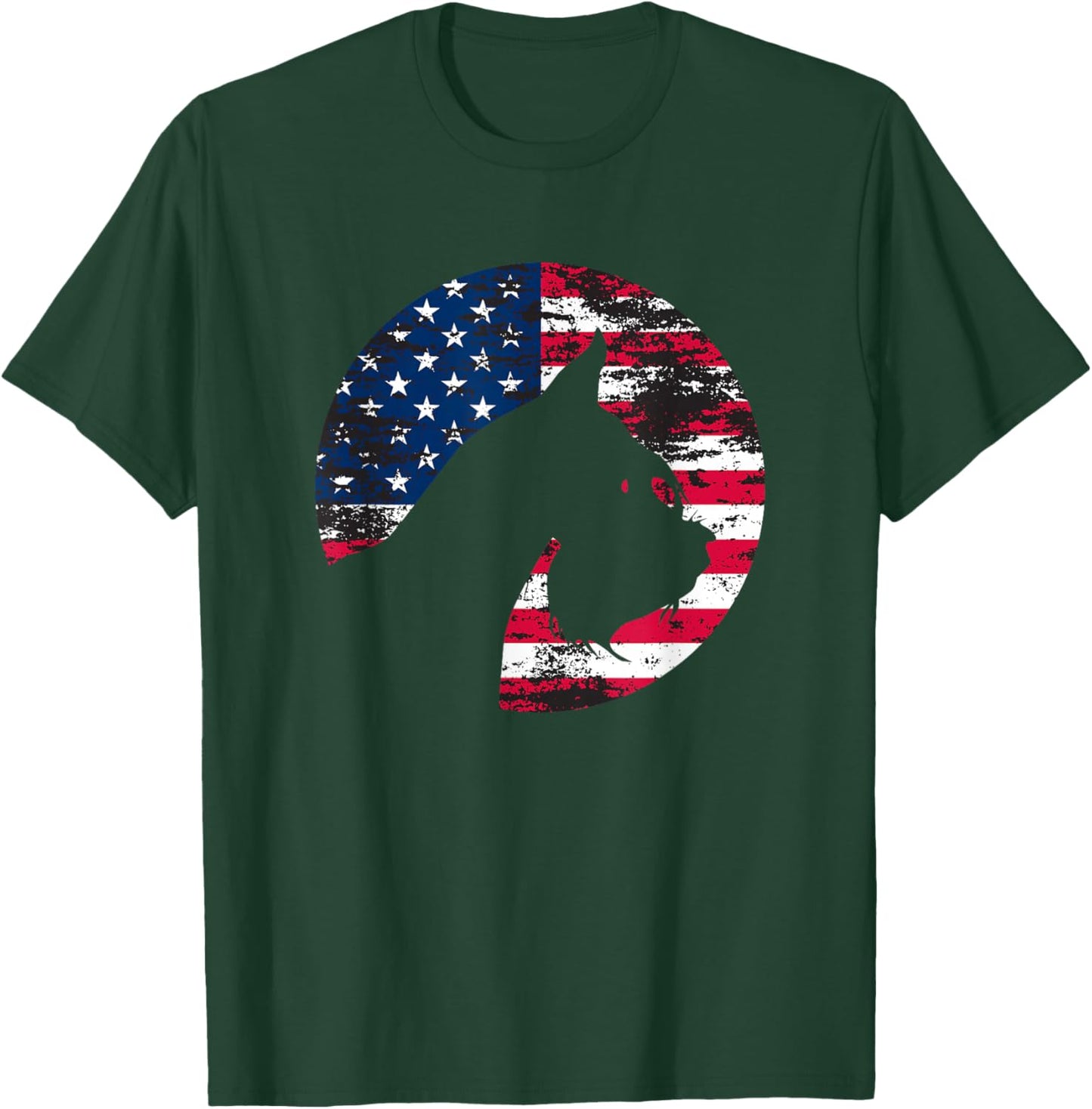 Vintage Schnauzer American Flag T-Shirt - T-Shirt | Forest