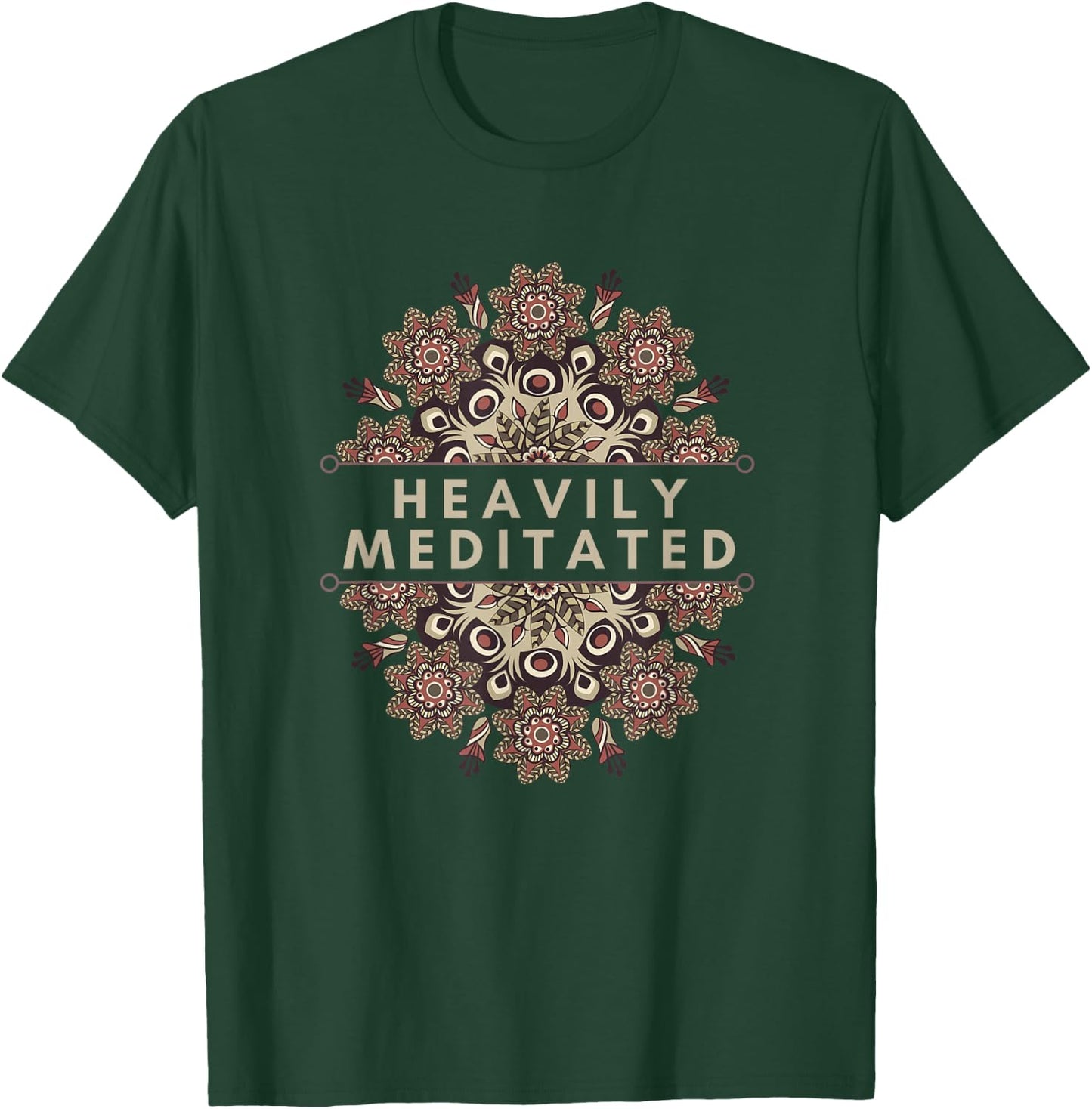 Heavily Meditated Antique Mandala Design for Yoga Lovers T-Shirt - T-Shirt | Forest
