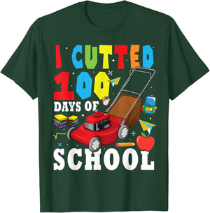 Cool Lawn Mower Apparel 100th Day Of School Teachers Boys T-Shirt - T-Shirt | Forest