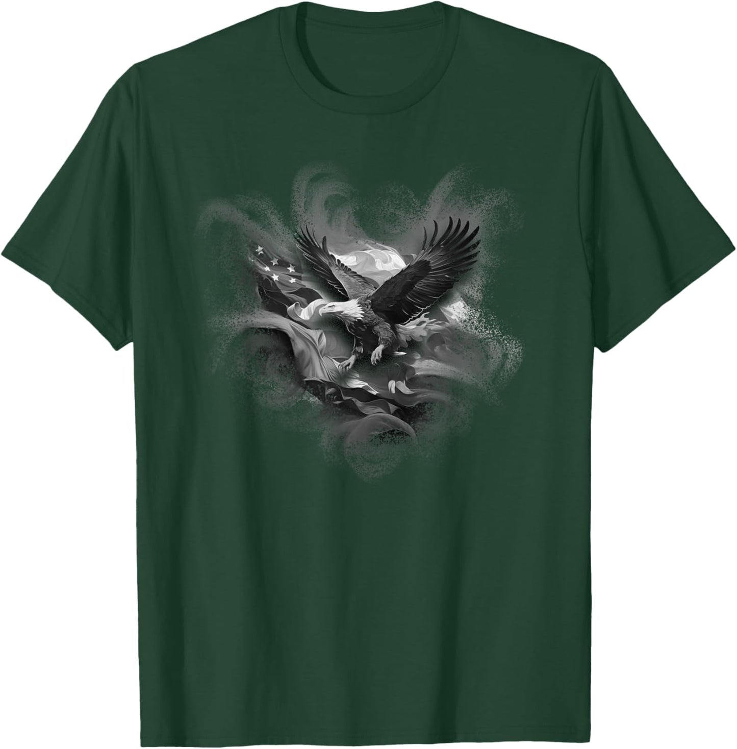 American Flag Proud Eagle For Independence Day Outfit T-Shirt - T-Shirt | Forest