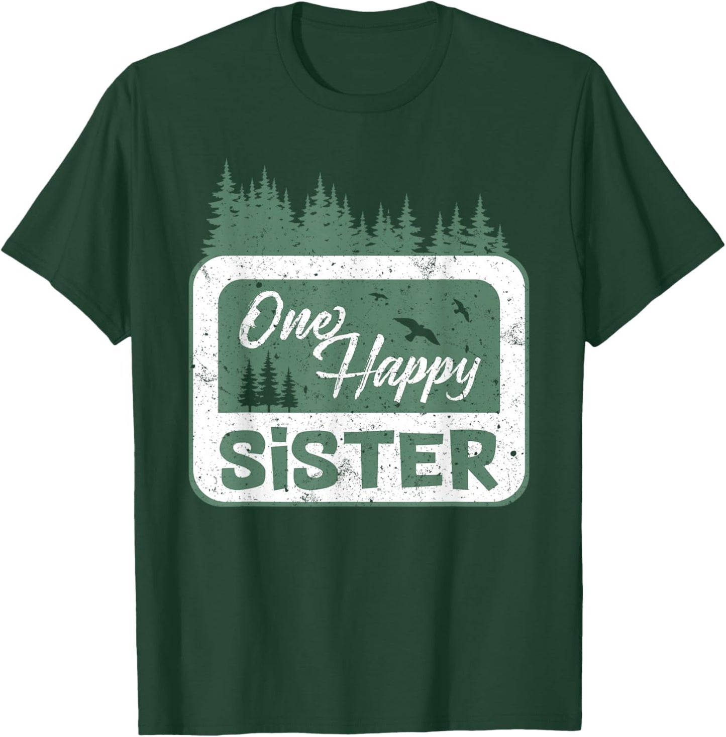 One Happy Sister Camper 1St Birthday Camping Bear T-Shirt - T-Shirt | Forest