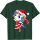 Unicorn Santa Claus Christmas Unicorns Girls T-Shirt - T-Shirt | Forest