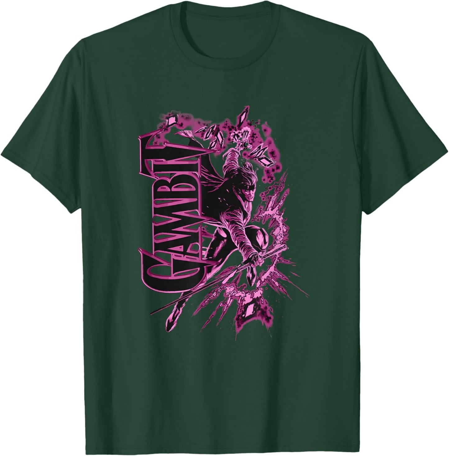 Marvel X-Men Gambit Epic Explosions Solo Poster T-Shirt - T-Shirt | Forest
