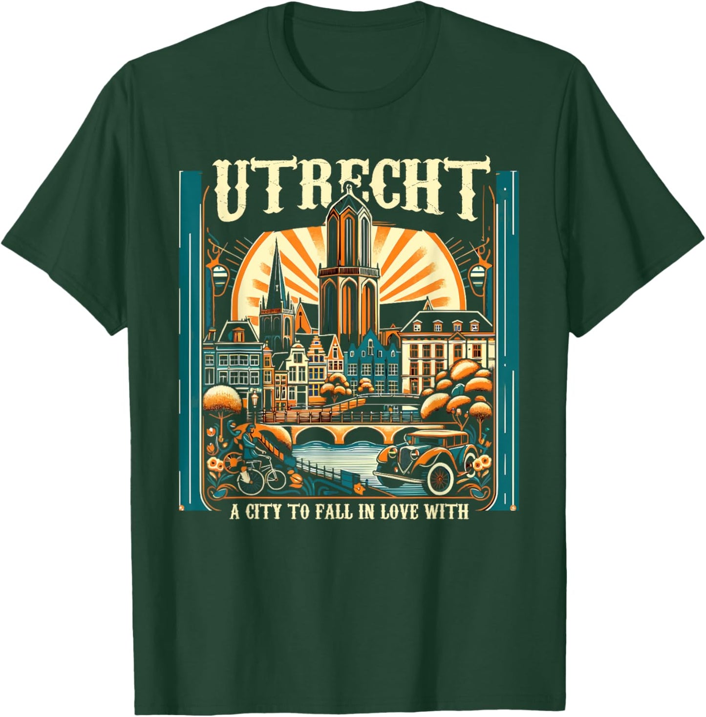 Utrecht Netherlands Travel Vacation I Love Utrecht T-Shirt - T-Shirt | Forest