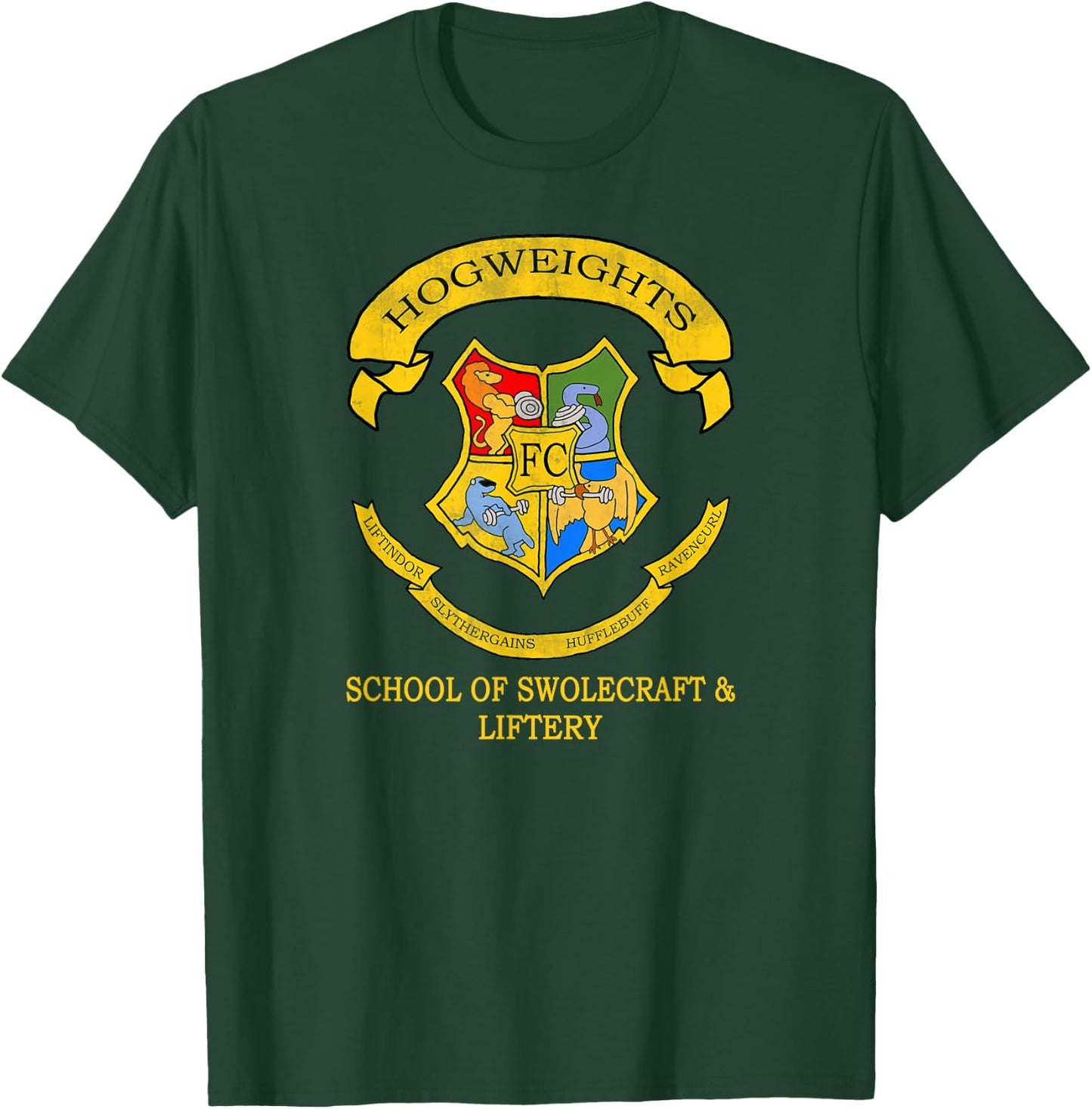 Hogweights Cool Bodybuilding Fitness and Training T-Shirt - T-Shirt | Forest
