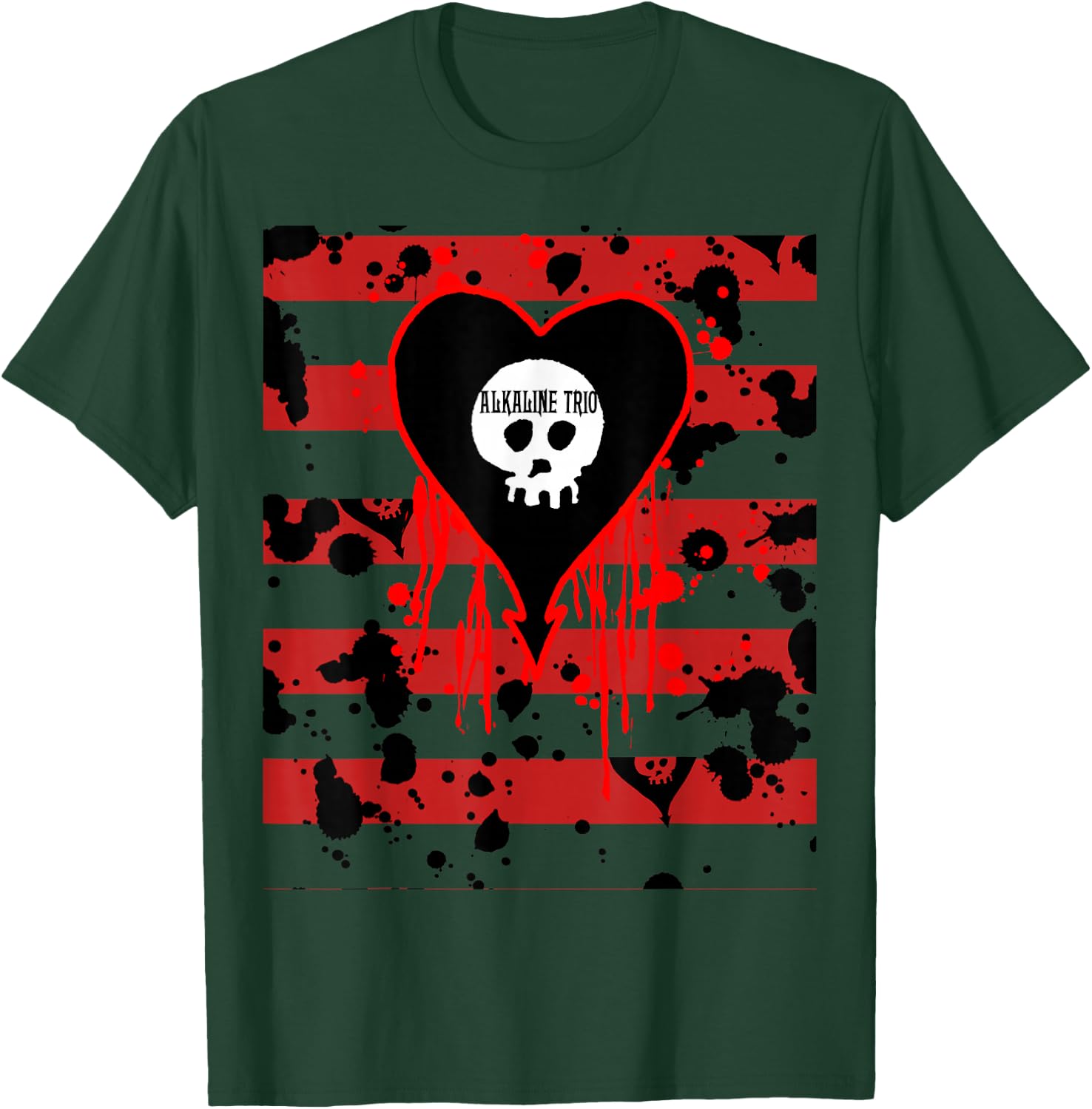 Alkaline Trio - Official Merchandise - Bloody Stripes T-Shirt - T-Shirt | Forest