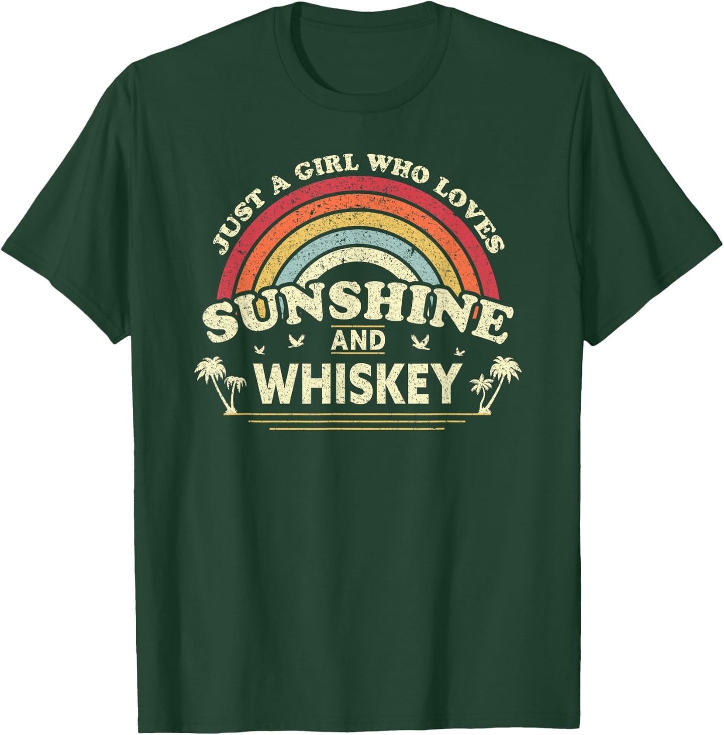 Whiskey Shirt. Just A Girl Who Loves Sunshine and Whiskey T-Shirt - T-Shirt | Forest