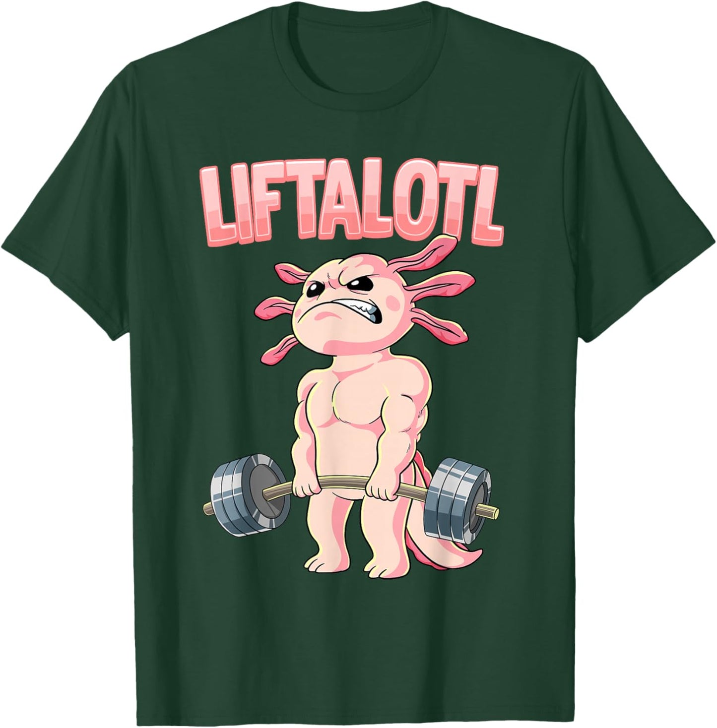 Kraftsport Geschenk Liftalotl Bodybuilding Fitness Gym Schwarz Klein U-Ausschnitt Kurzarm Männer Fitnessbegeisterte Bodybuilder T-Shirt - T-Shirt | Forest