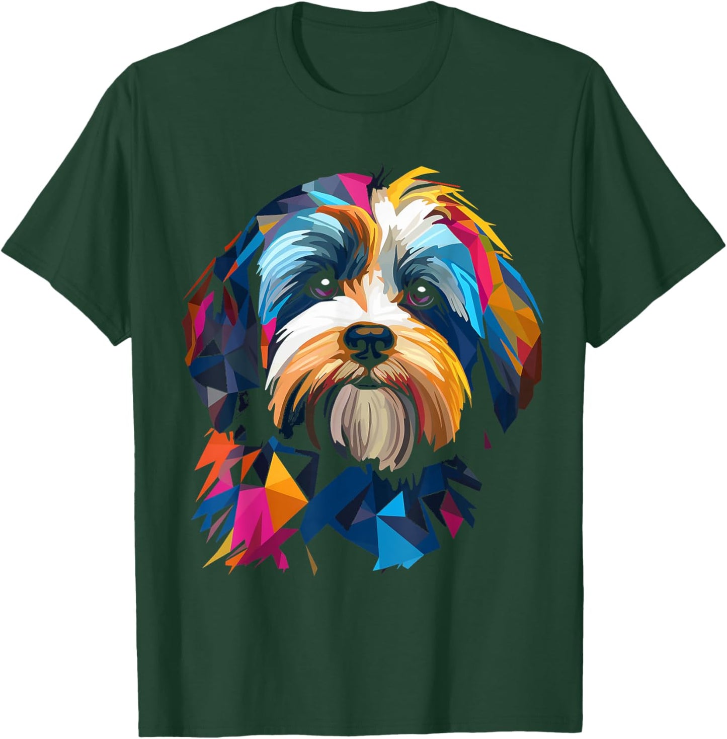 Havaneser Geometrisches Geschenk T-Shirt - T-Shirt | Forest