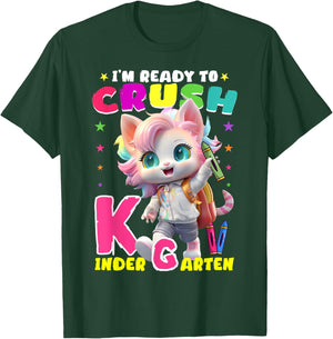 I'm Ready To Crush Kindergarten Unicorn Back To School Girls T-Shirt - T-Shirt | Forest
