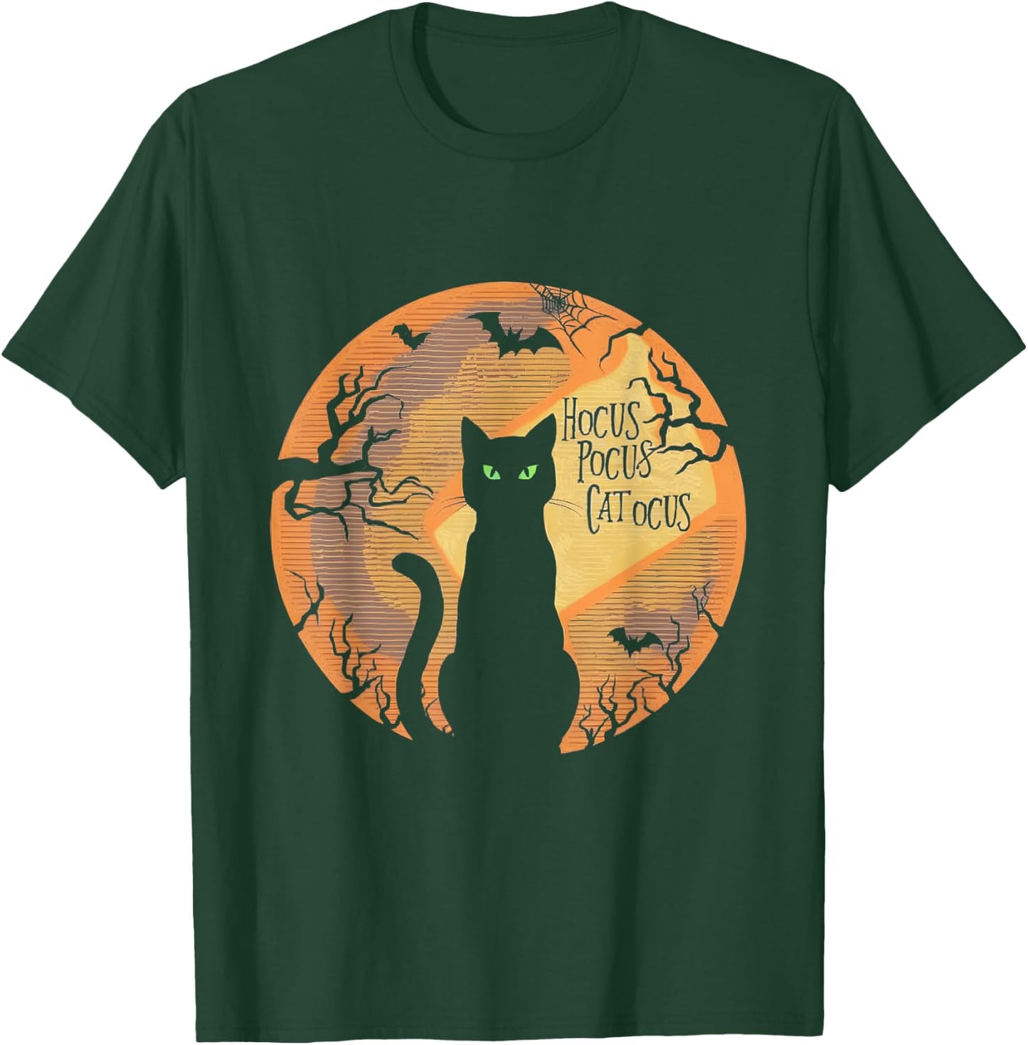 Hocus Pocus Catocus Halloween Black Cat Lover T-Shirt - T-Shirt | Forest