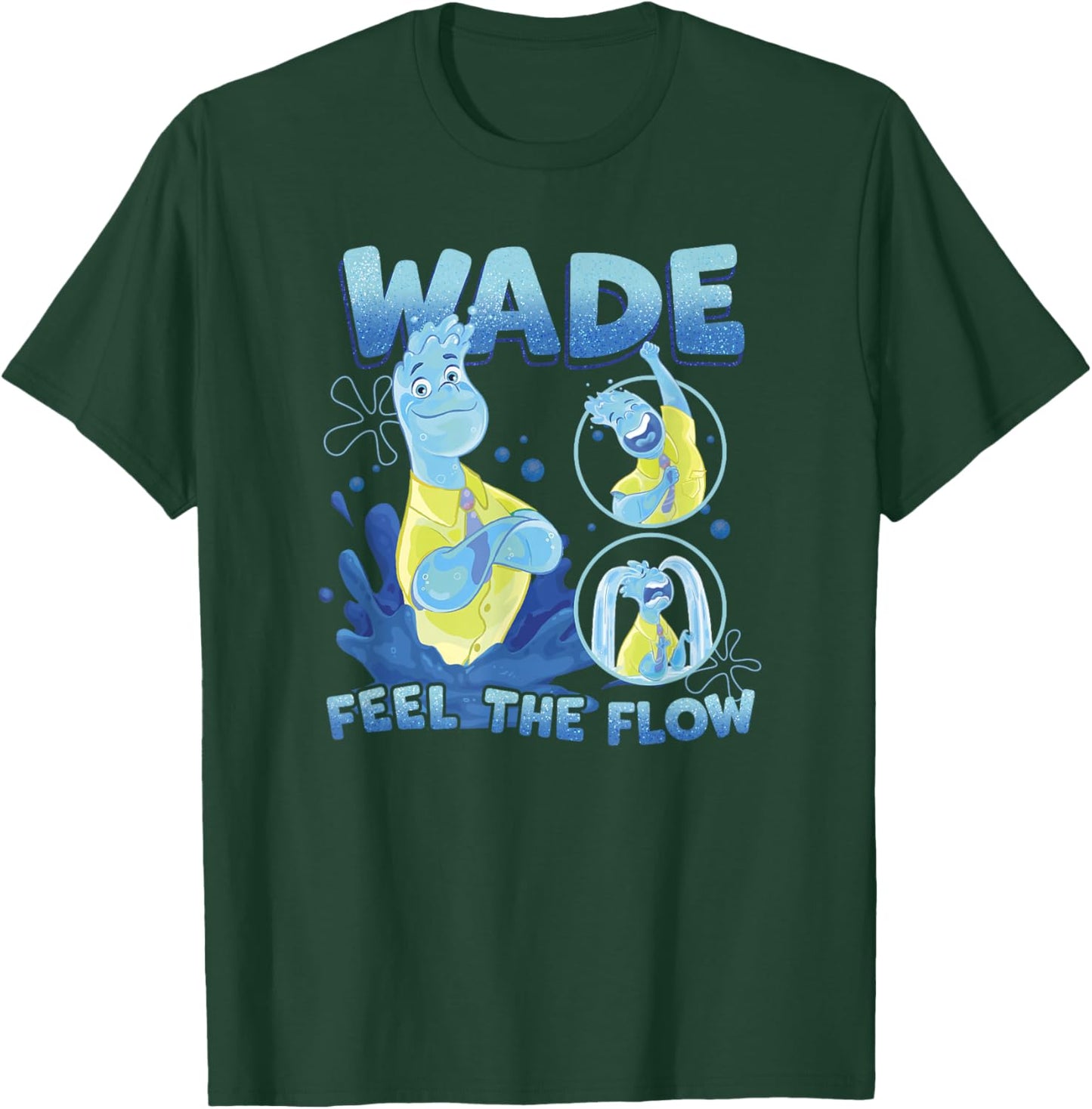 Disney Pixar Elemental Feel The Flow Wade Portrait T-Shirt - T-Shirt | Forest