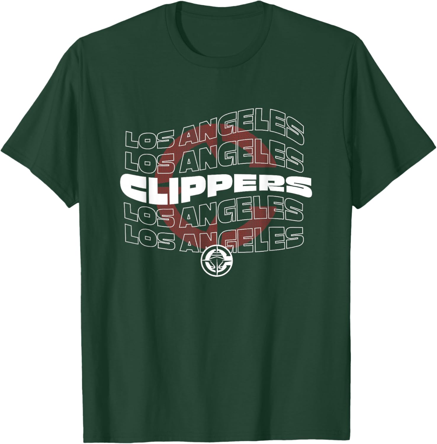 NBA Los Angeles Clippers Wave Outline Team Logo T-Shirt - T-Shirt | Forest