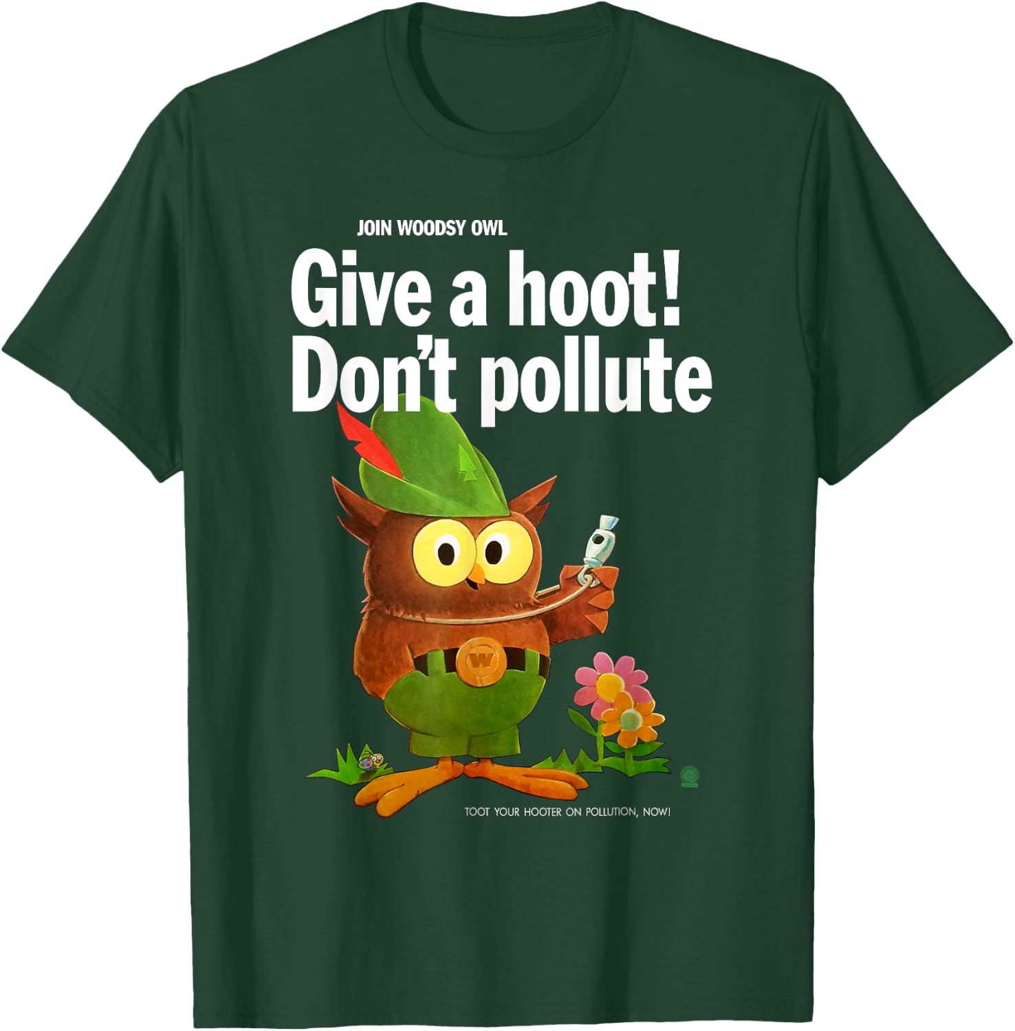 Woodsy Owl Retro Give a Hoot Don't Pollute T-Shirt - T-Shirt | Forest