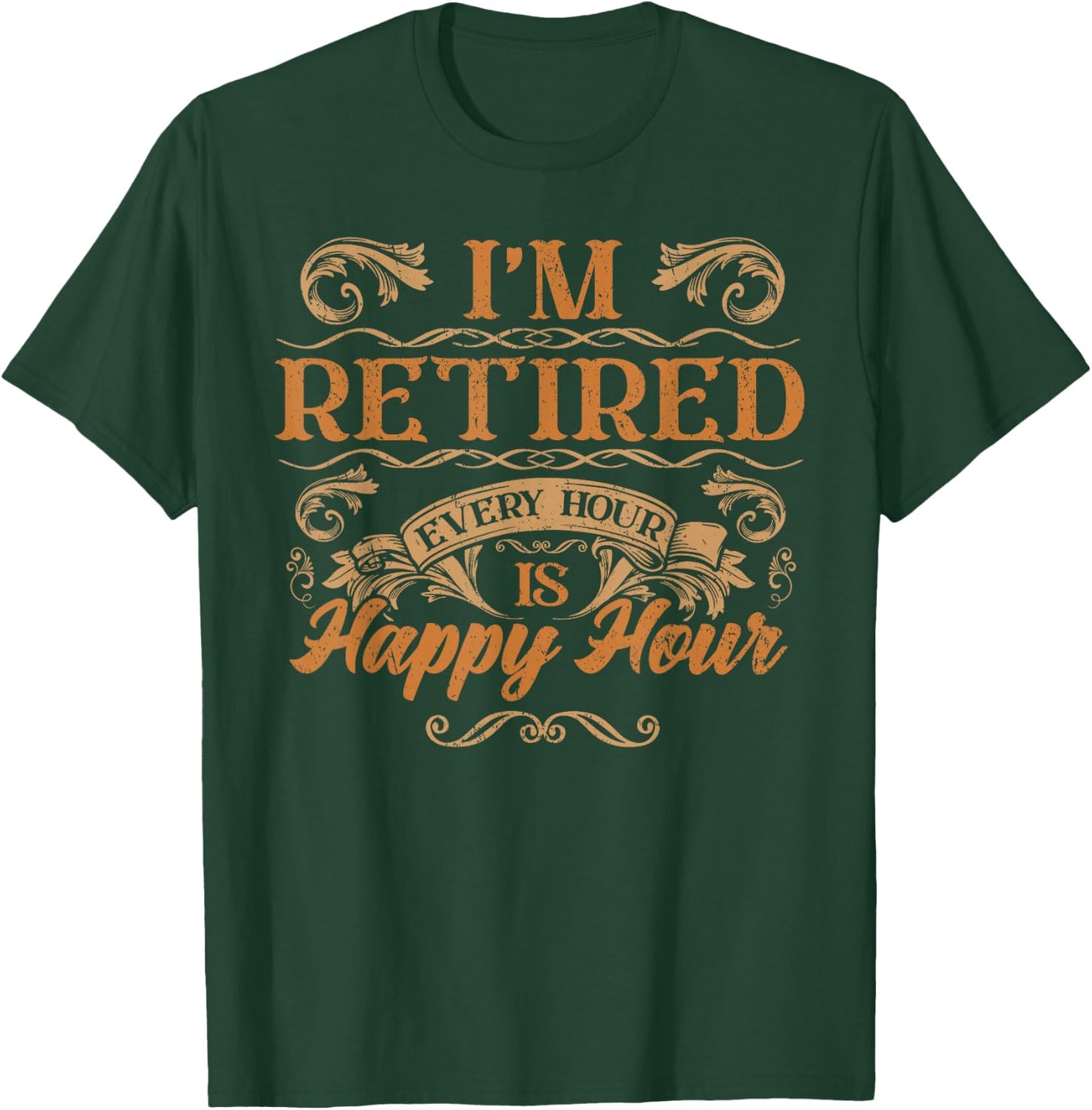 Funny Retired Men Women, Humor Retro Vintage Retirement 2025 T-Shirt - T-Shirt | Forest
