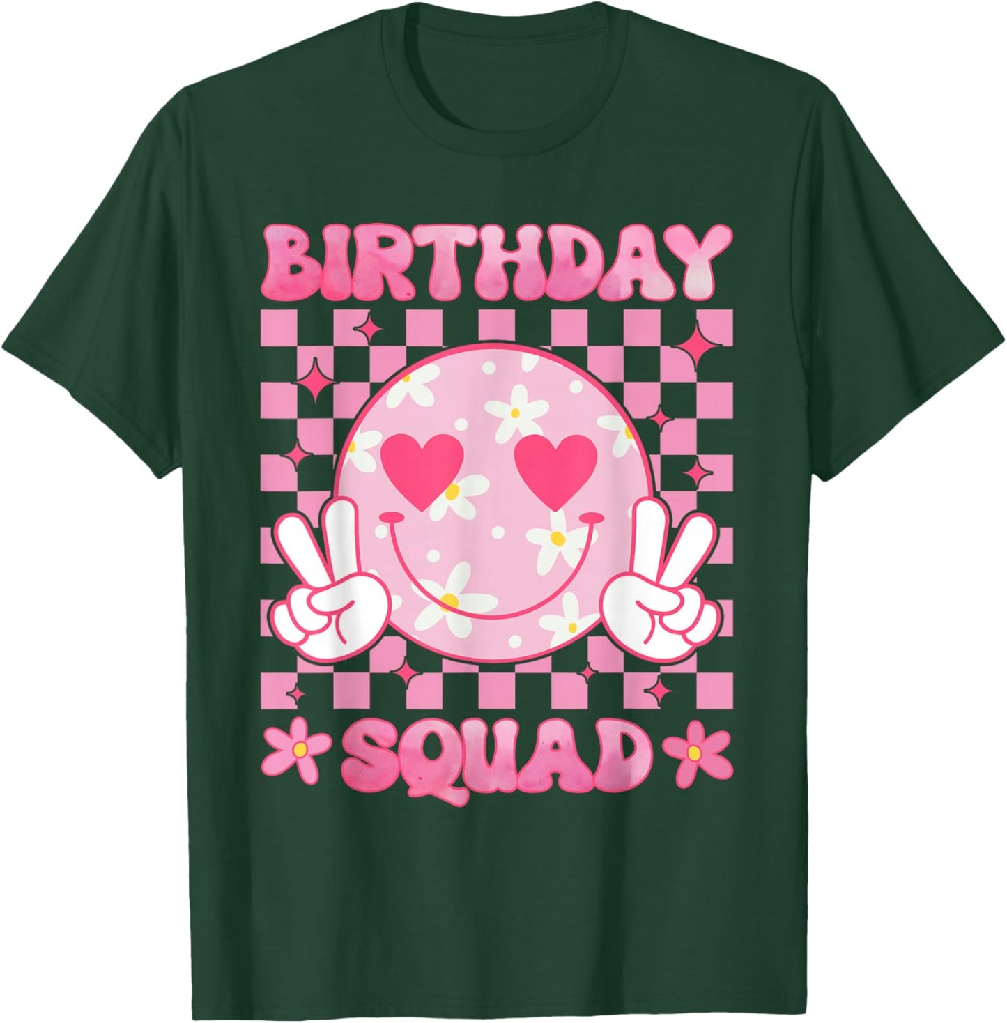 Groovy Birthday Squad Party Matching Birthday Family Group T-Shirt - T-Shirt | Forest